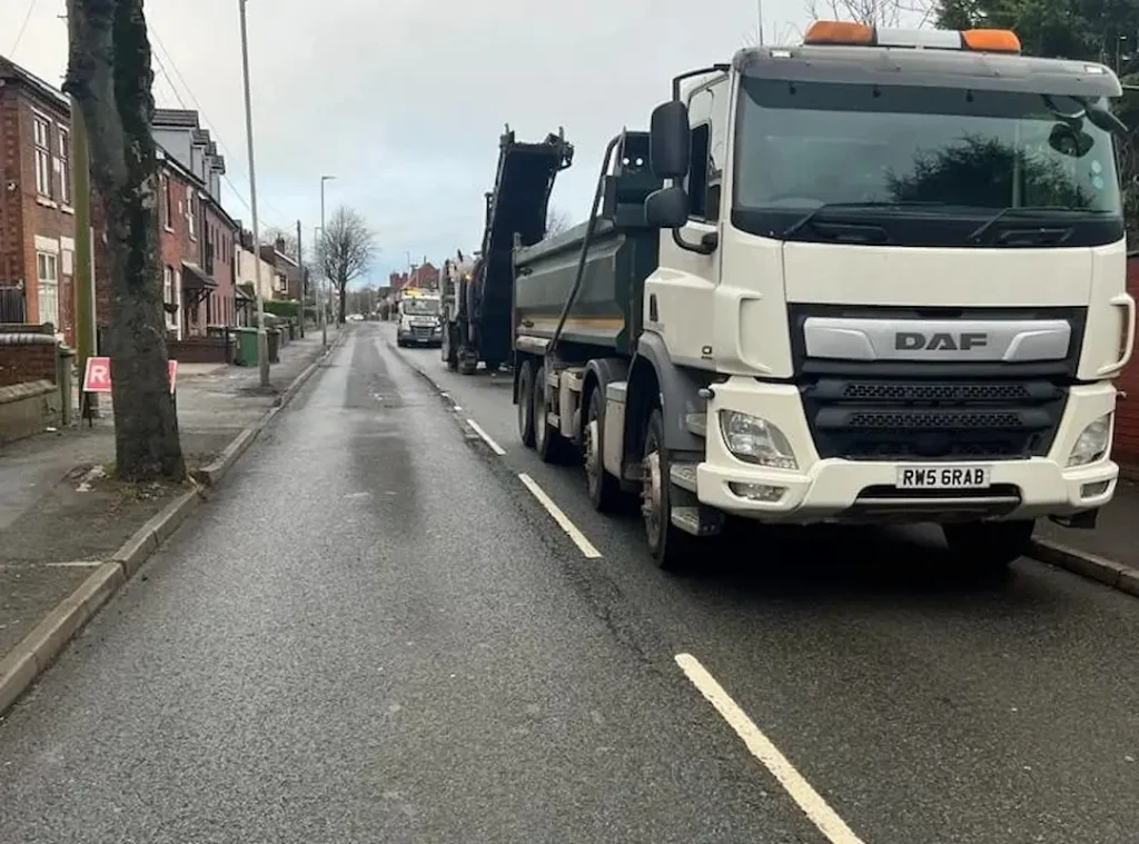 a truck on the road
